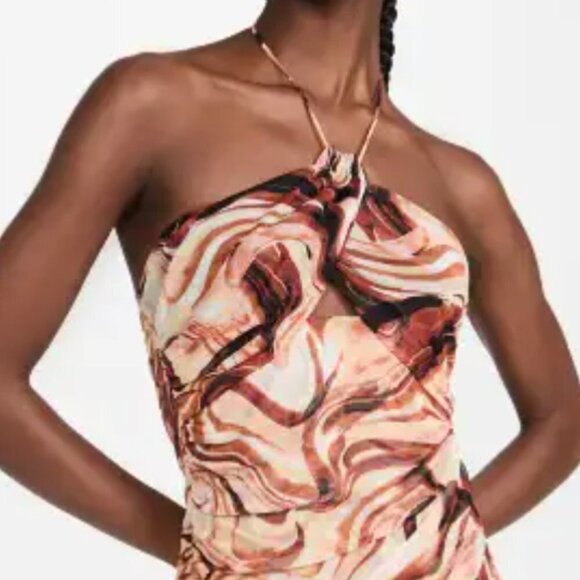 En Saison Esther Midi Dress Brown - Picture 2 of 7